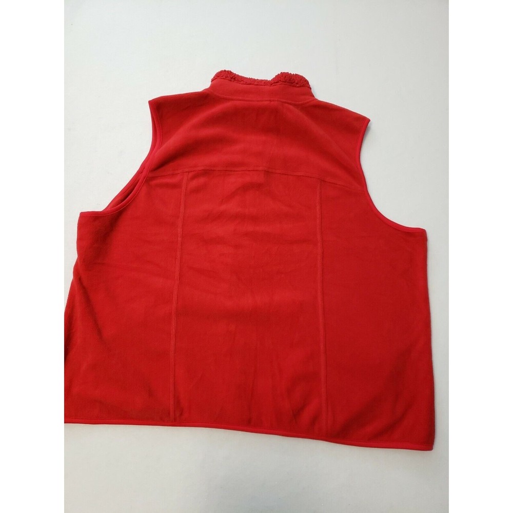 Hilliard & Hanson Women's 2x Red Vest Zip fleece polyester - Picture 6 of 7